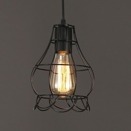 Lampadario a sospensione in ferro battuto a testa singola