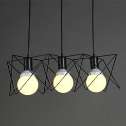 Lampada a sospensione singola in ferro battuto contemporanea