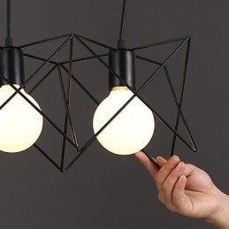 Lampada a sospensione singola in ferro battuto contemporanea