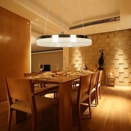 Lampada a sospensione moderna dorata in cristallo LED integrato, 40 cm