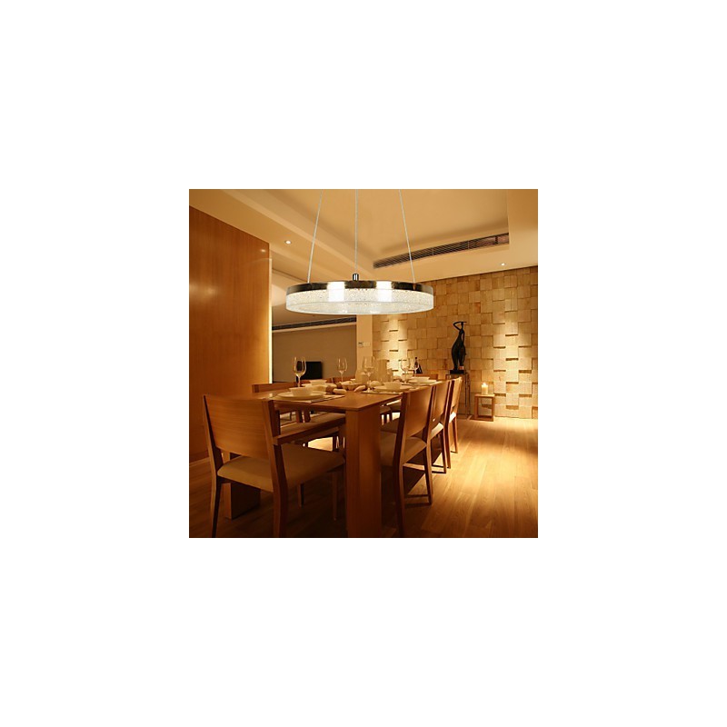 Lampada a sospensione moderna dorata in cristallo LED integrato, 40 cm