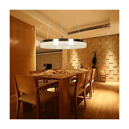 Lampada a sospensione moderna dorata in cristallo LED integrato, 40 cm