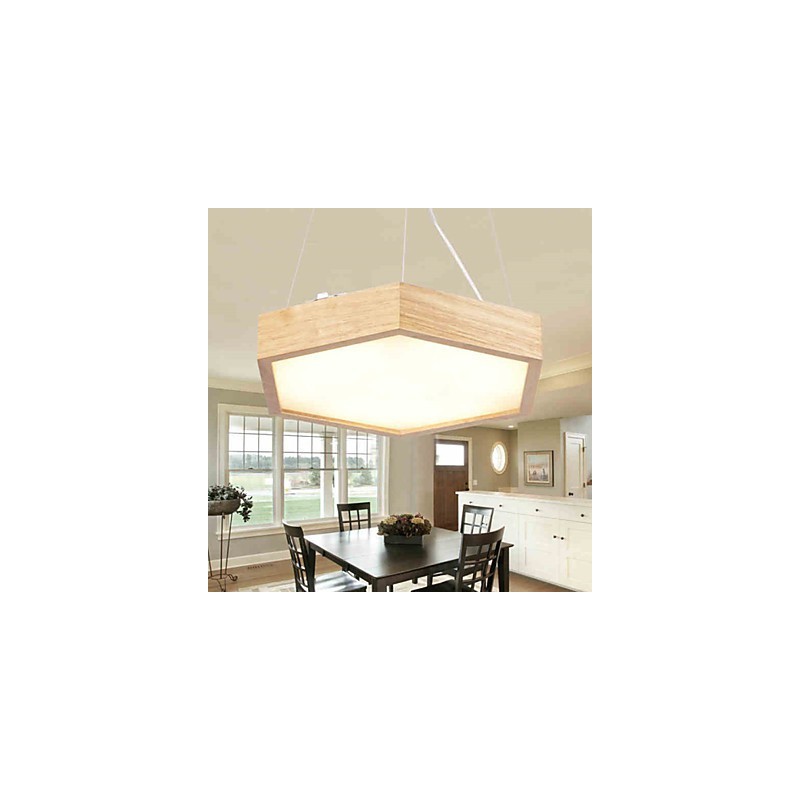 Lampada a sospensione mini moderna contemporanea country in legno e bambù